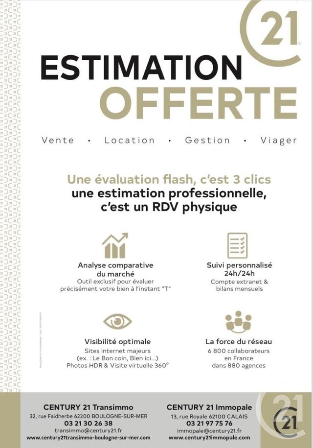 Appartement F4 à louer - 4 pièces - 98.0 m2 - BOULOGNE SUR MER - 62 - NORD-PAS-DE-CALAIS - Century 21 Transimmo Appartement F4 à louer - 4 pièces - 98.0 m2 - BOULOGNE SUR MER - 62 - NORD-PAS-DE-CALAIS - Century 21 Transimmo