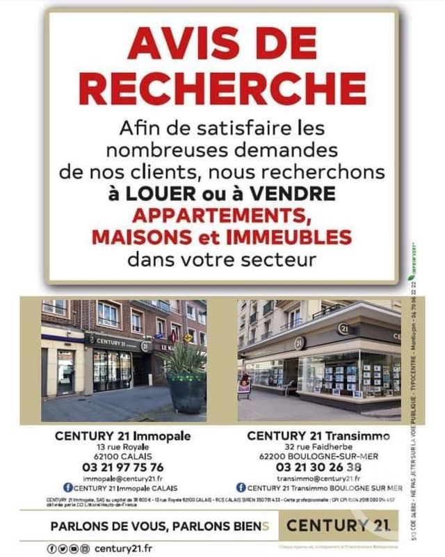 terrain à vendre - 877.0 m2 - CONDETTE - 62 - NORD-PAS-DE-CALAIS - Century 21 Transimmo