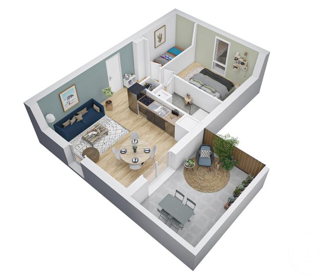 Appartement à vendre - 2 pièces - 45.34 m2 - EQUIHEN PLAGE - 62 - NORD-PAS-DE-CALAIS - Century 21 Transimmo